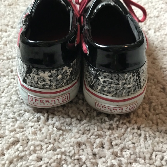 Sequin pink and black sperrys - Picture 2 of 3